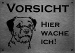 Border Terrier | Edelstahl Hundeschild Warnschild